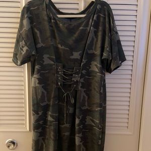 Army Print Body Con